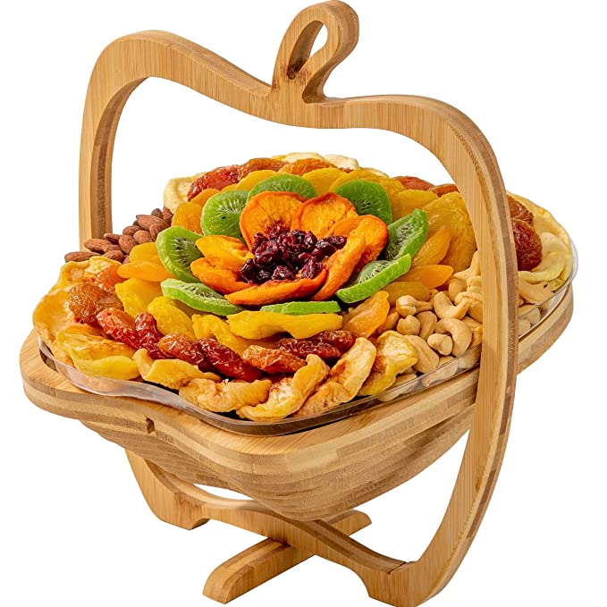 Dried Fruit and Nut Gift Basket | Healthy Assorted Natural Snack Gift Tray | Extra Large Variety Food Tray- Easter, Birthday, Sympathy, Office, Men, Woman, Him, Her Husband, Wife, Families | Bonnie and Pop