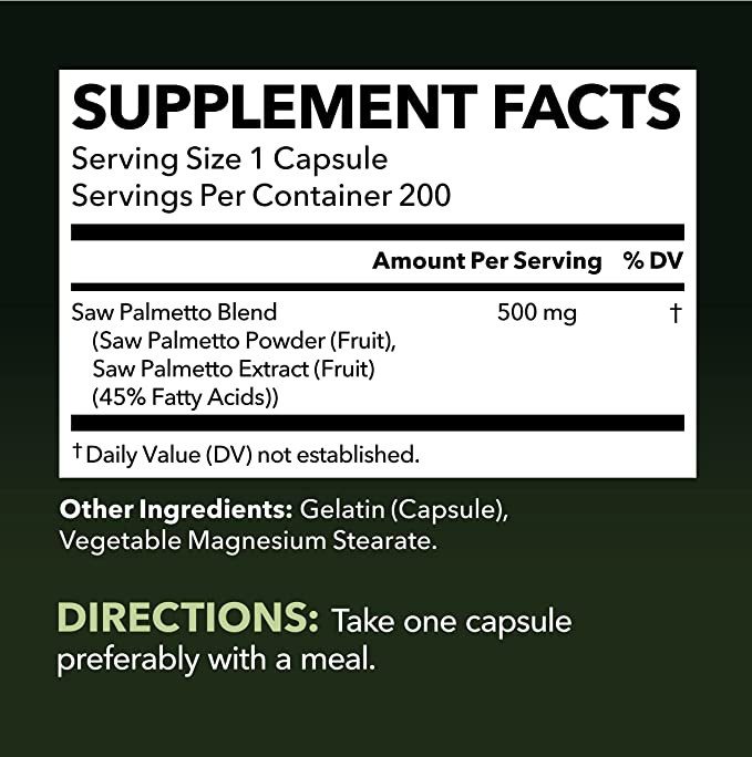 Saw Palmetto Prostate Supplements for Men as DHT Blocker Hair Growth for Men to Reduce Balding and Hair Thinning | Extenze Youth and Reduce Prostate Inflammation | Over 6 Month Supply Mens Prostate Health