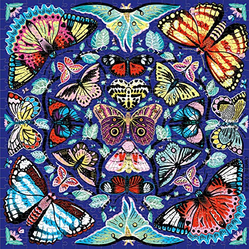Mudpuppy Kaleido-Butterflies Jigsaw Puzzle, 500 Pieces, 20” x 20” – Ages 8+ – Colorfully Arranged in a Kaleidoscope View Pattern – Fun and Challenging Family Puzzle – Fun Indoor Activity