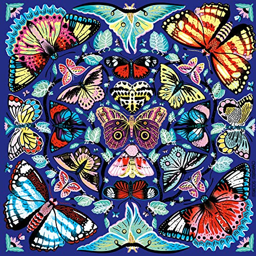 Mudpuppy Kaleido-Butterflies Jigsaw Puzzle, 500 Pieces, 20” x 20” – Ages 8+ – Colorfully Arranged in a Kaleidoscope View Pattern – Fun and Challenging Family Puzzle – Fun Indoor Activity