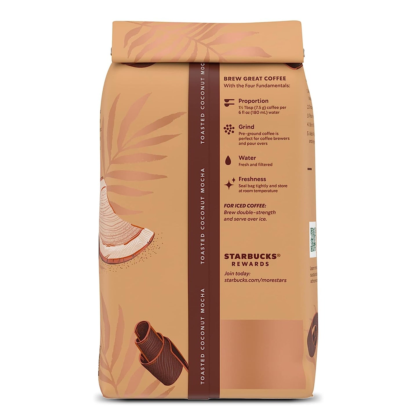 Starbucks Naturally Flavored Ground Coffee, Toasted Coconut Mocha, 100% Arabica, Limited Edition, 11 oz