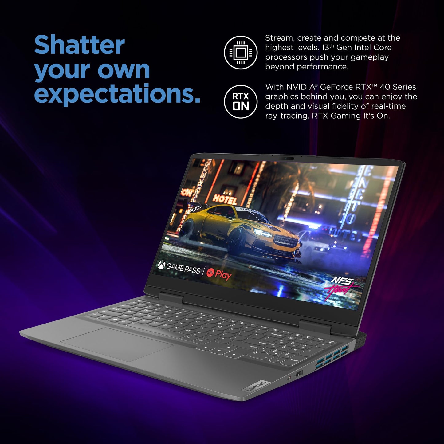 Lenovo - LOQ 15.6" Gaming Laptop FHD - AMD Ryzen 7 7840HS with 8GB Memory - NVIDIA GeForce RTX 4050 6GB - 512GB SSD - Storm Grey