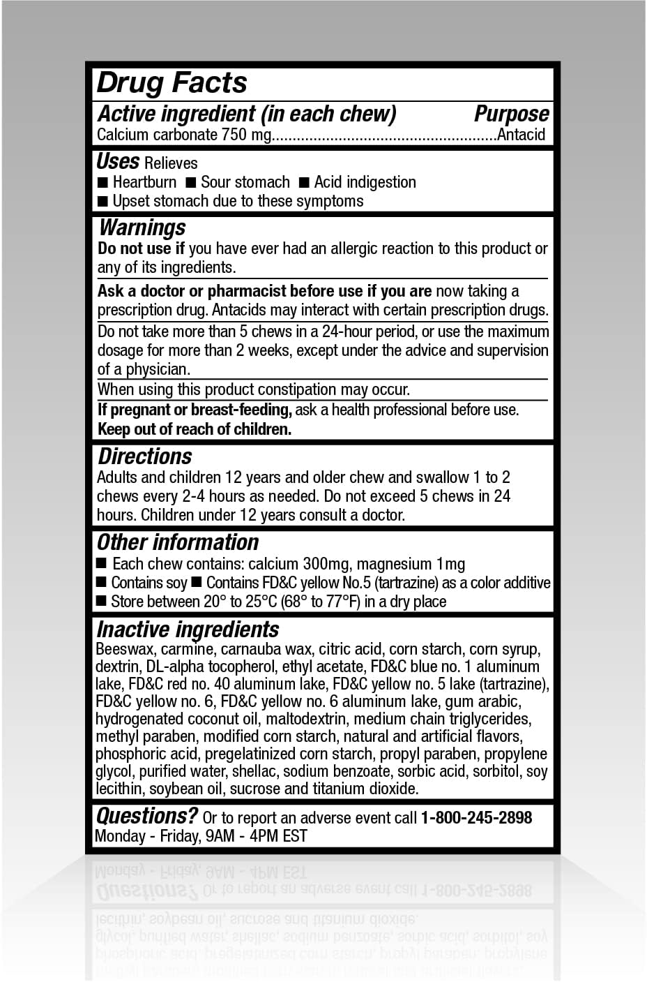 Amazon Basic Care Extra Strength Antacid SuperChews Assorted Fruit 90ct (Previously SoundHealth)