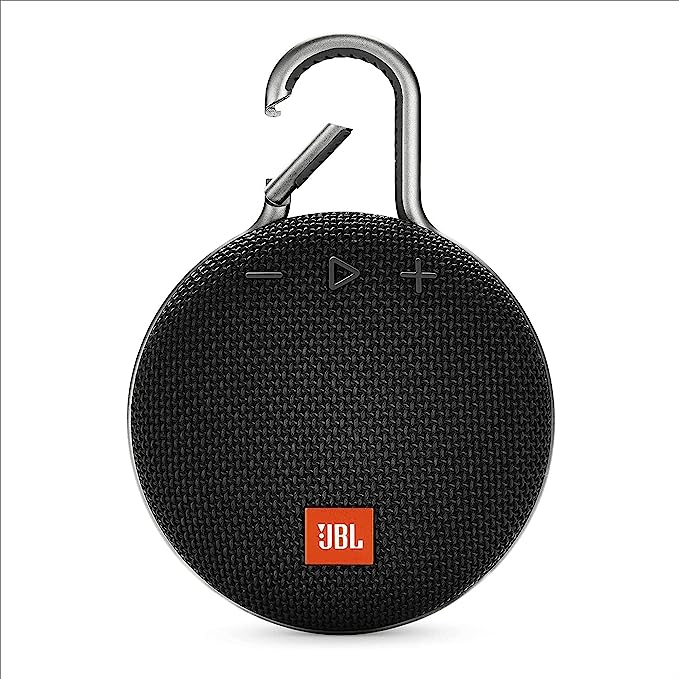 JBL Clip 3, Black - Waterproof, Durable and Portable Bluetooth Speaker - Up to 10 Hours of Play - Includes Noise-Cancelling Speakerphone and Wireless Streaming