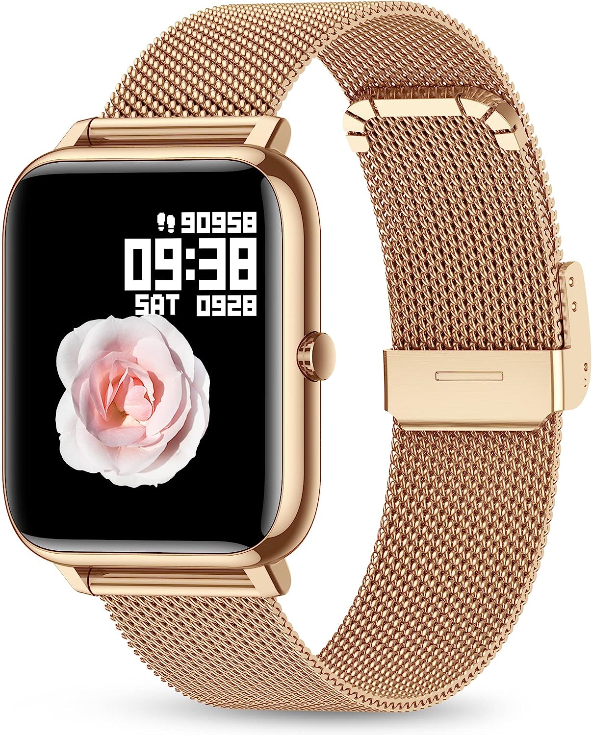 KALINCO Smart Watch, Fitness Tracker with Heart Rate Monitor, Blood Pressure, Blood Oxygen Tracking, 1.4 Inch Touch Screen Smartwatch Fitness Watch for Women Men Compatible with Android iPhone iOS